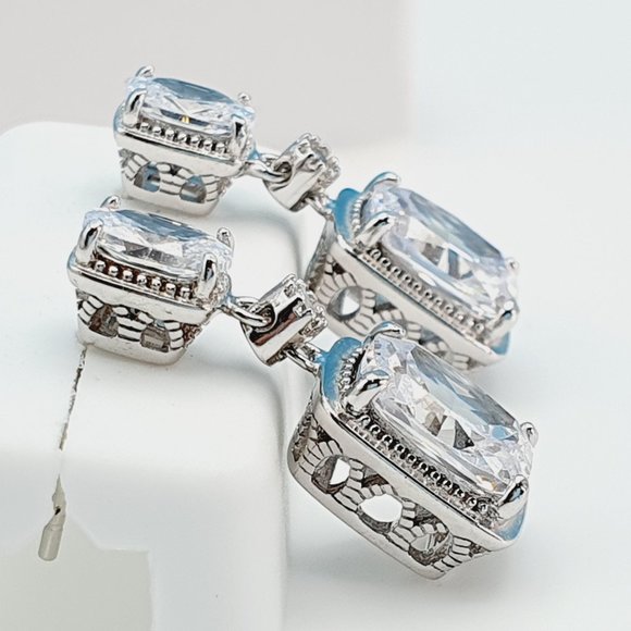 "925 Sterling Silver Cubic Zirconia Earrings, U19254849 - Picture 11 of 11